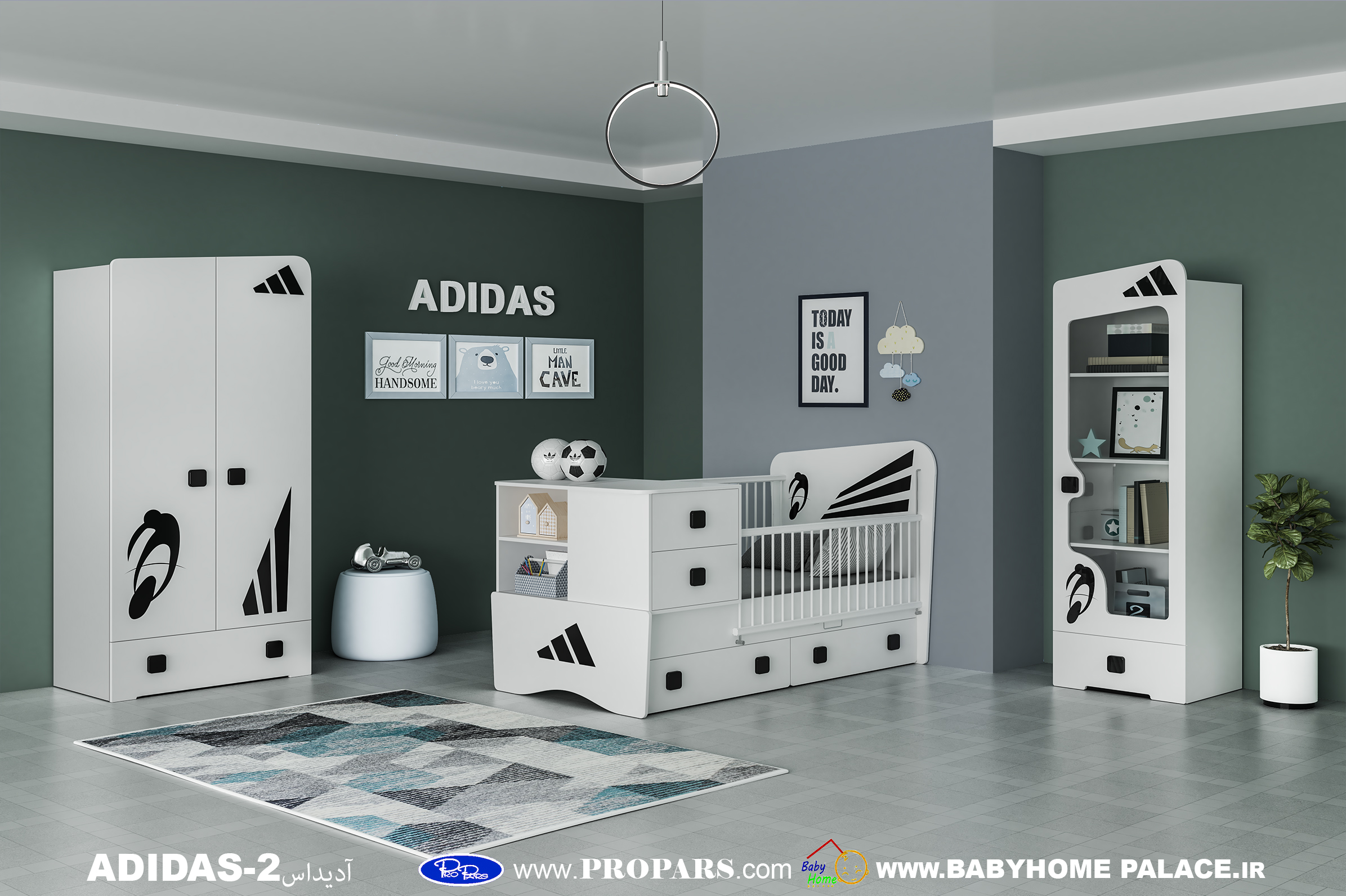 سرویس خواب نوزادی آدیداس 2  بی بی هوم