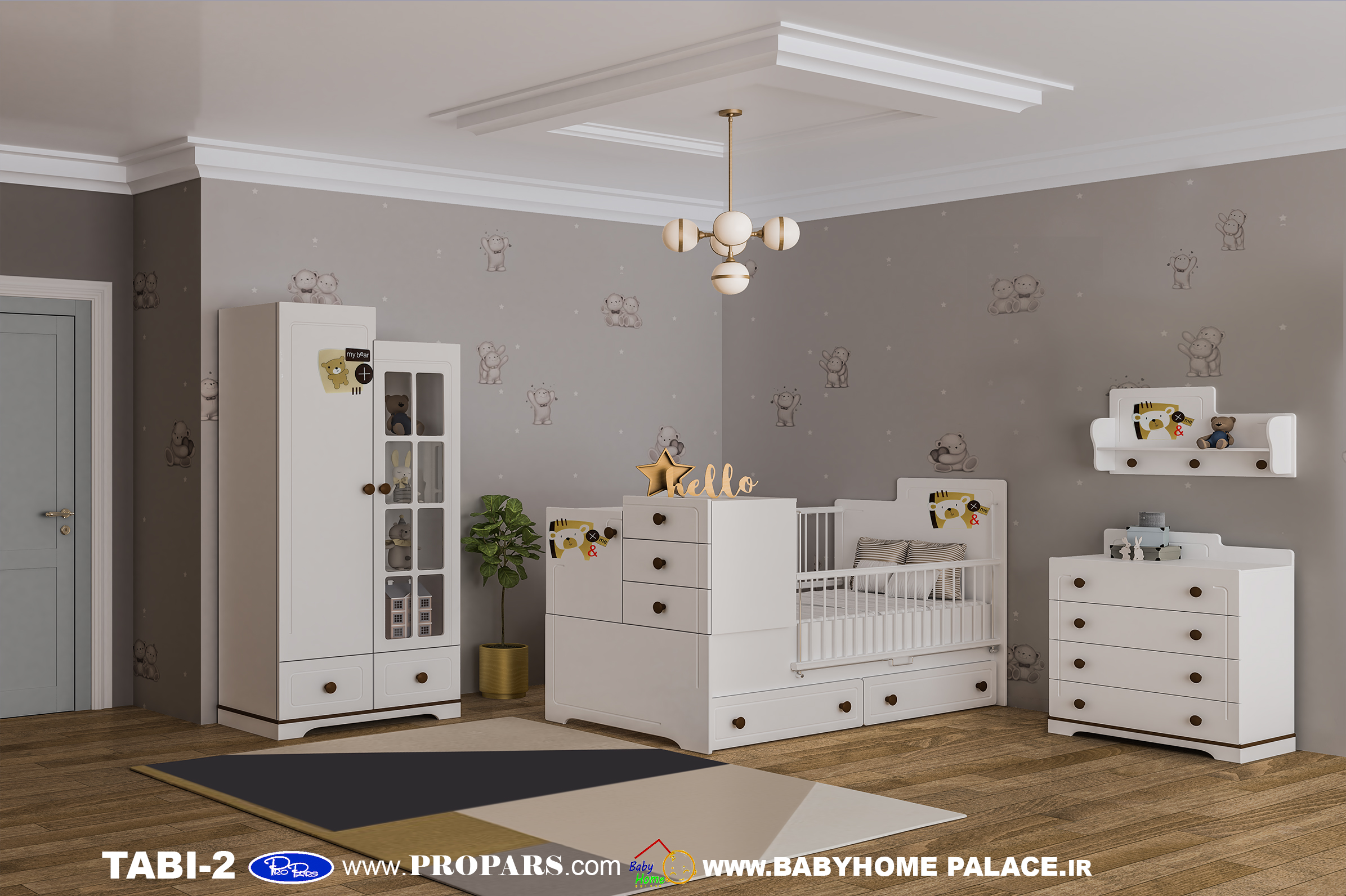 سرویس خواب نوزادی تابی-  2بی بی هوم