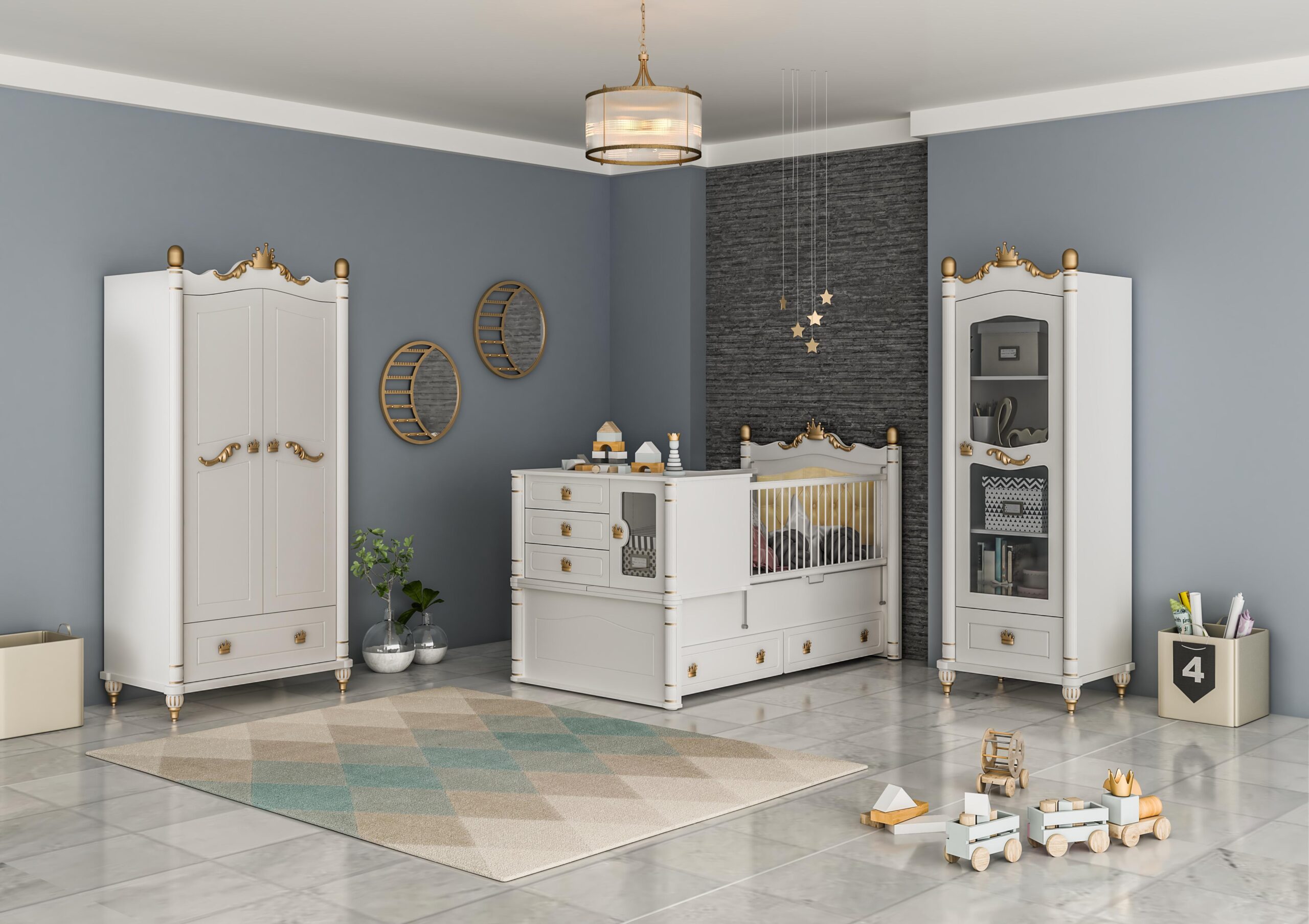 سرویس خواب نوزادی تاج 2 بی بی هوم