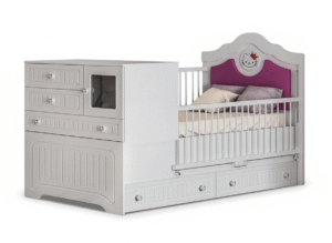 تخت خواب نوزادی کت تاجدار-2 بی بی هوم