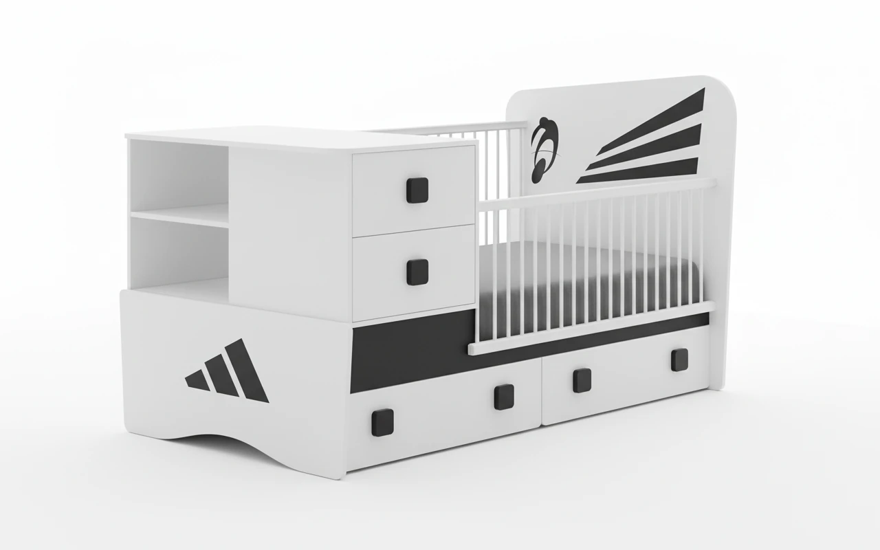 تخت خواب نوزادی  آدیداس-2.1 بی بی هوم