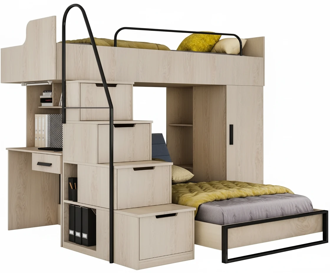 تخت خواب دو طبقه نوجوان ماکسیم-2.1 بی بی هوم