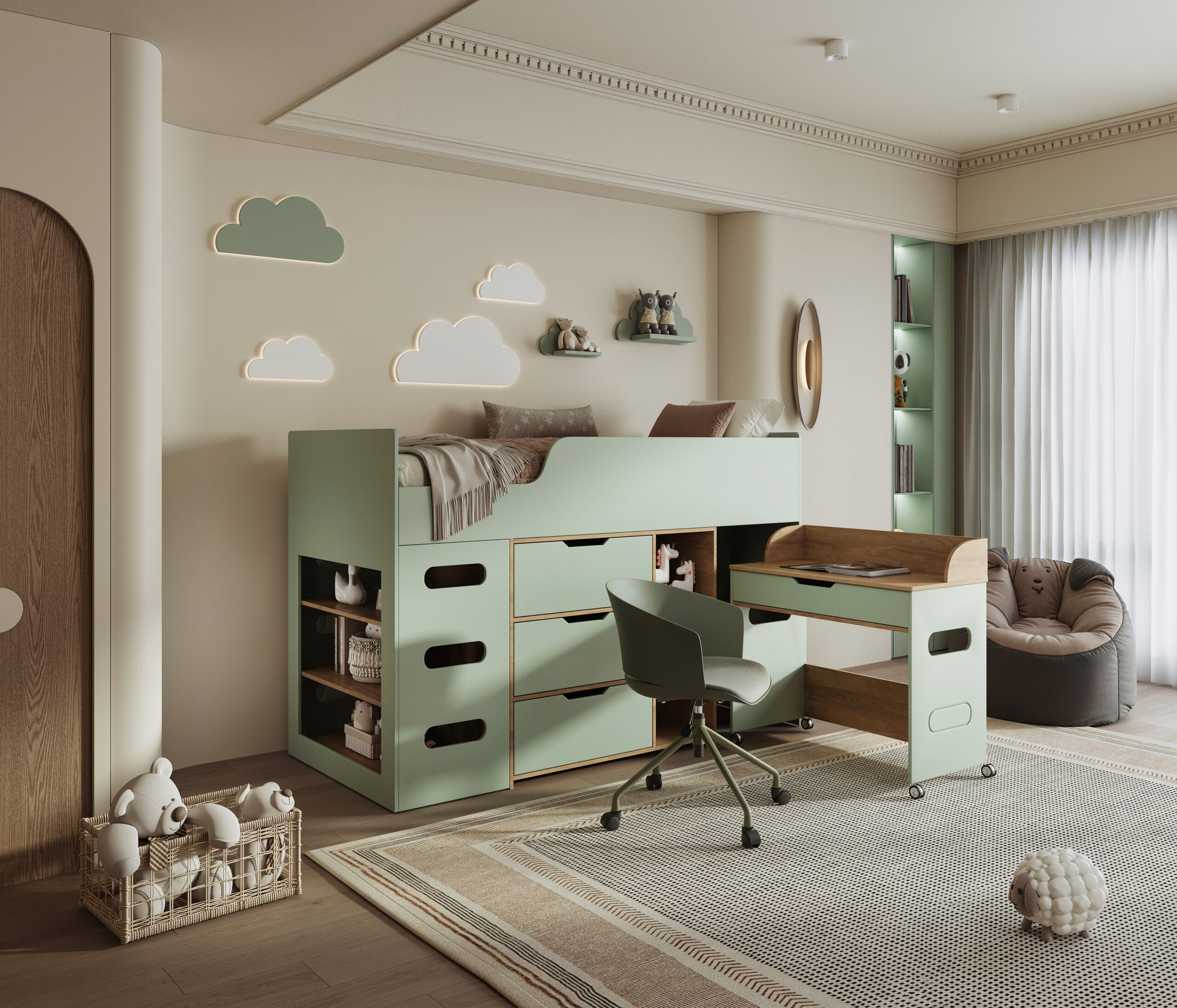 سرویس خواب نوجوان آنا باکس دار بی بی هوم