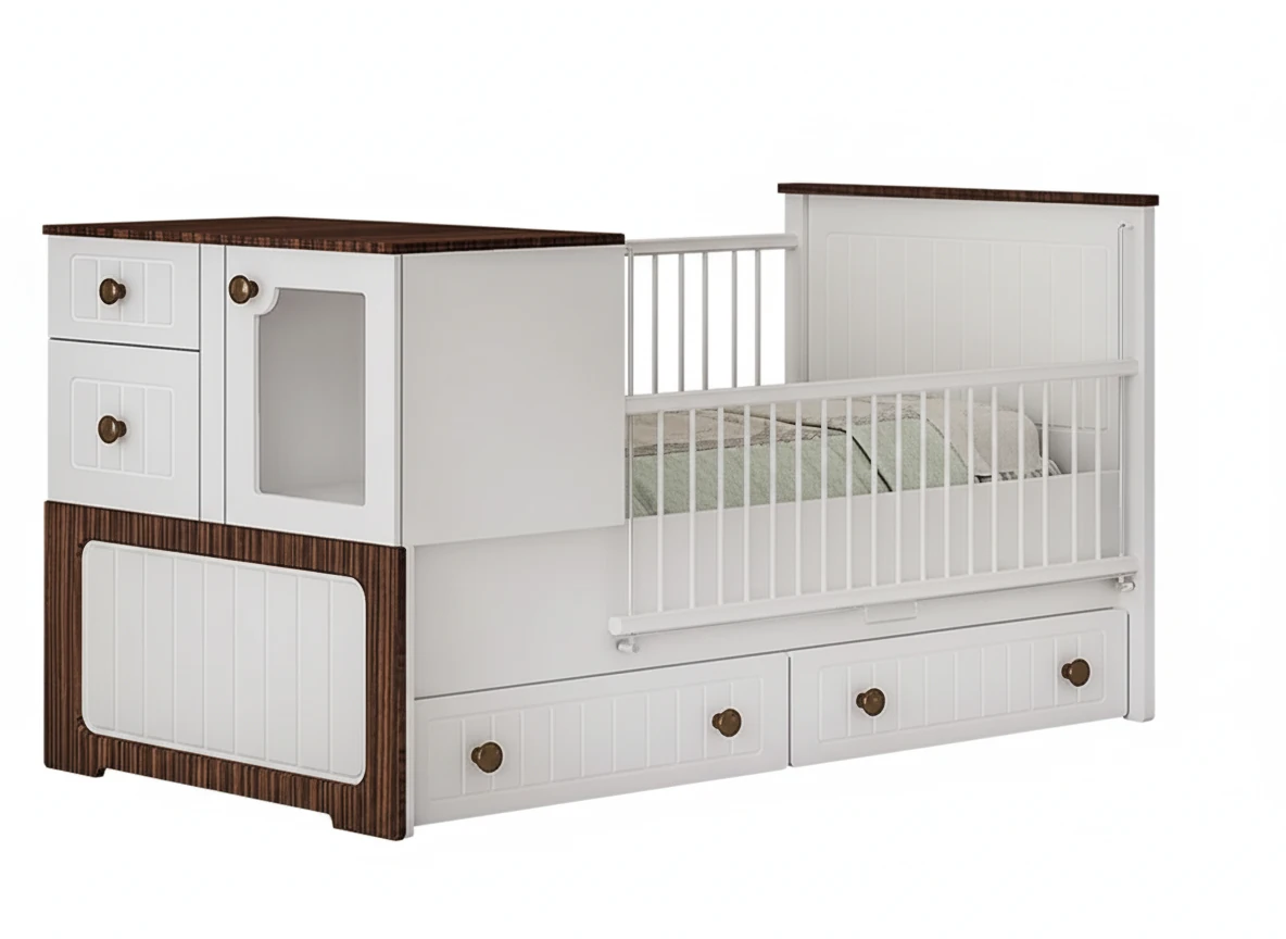 تخت خواب نوزادی  آنتیک-2 بی بی هوم